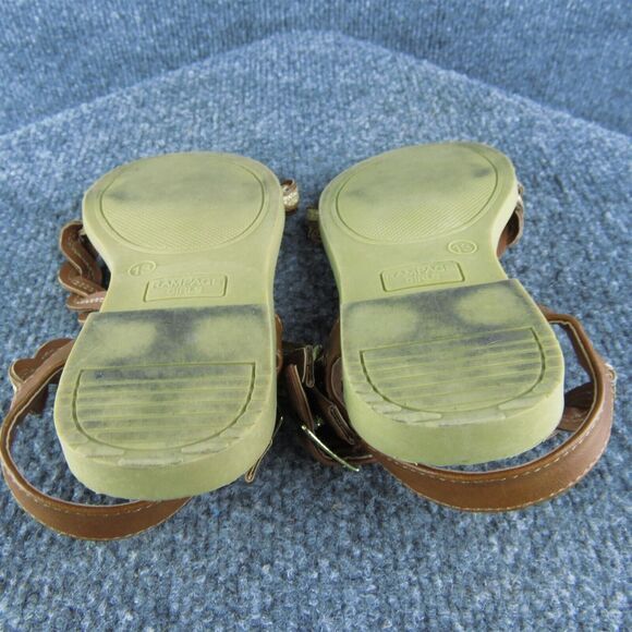 Rampage Youth Girls Sandals Shoes Size 13 Medium Brown Synthetic Buckle - Picture 8 of 9